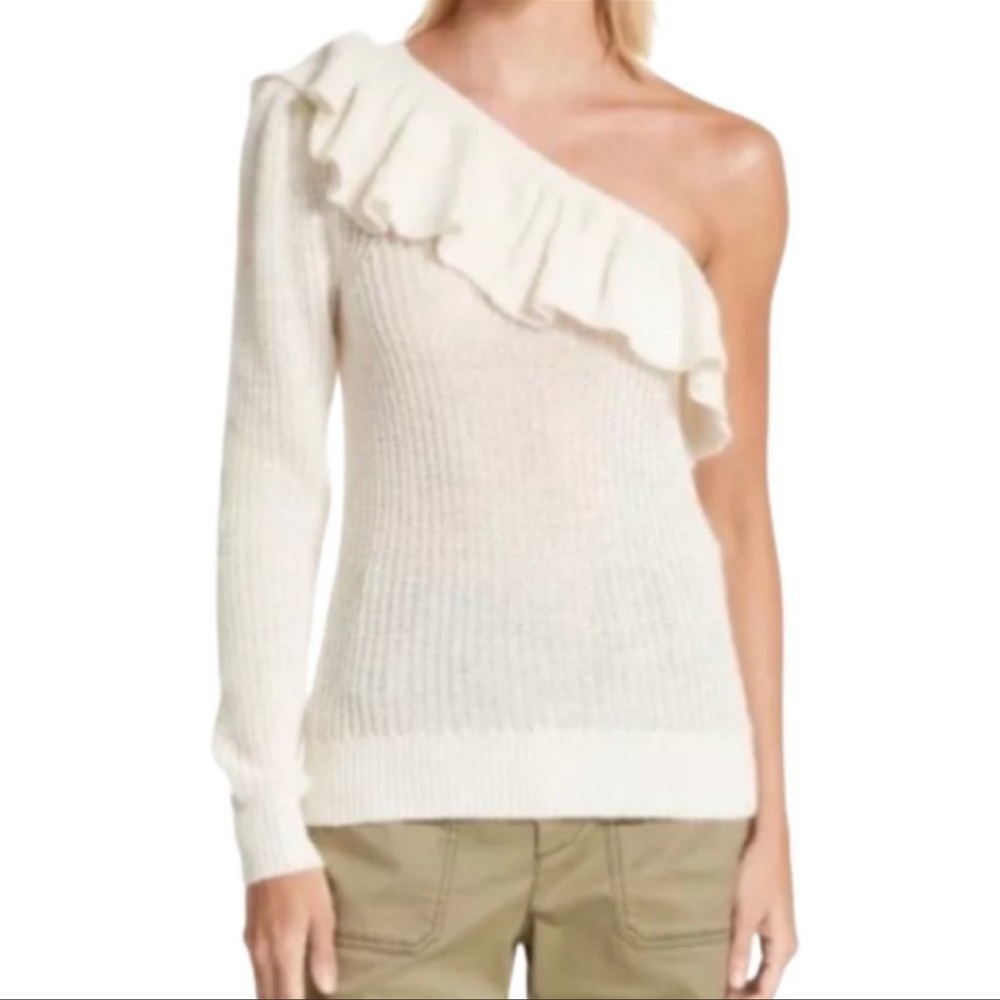 NWT REBECCA TAYLOR RUFFLE SWEATER - Picture 1 of 3
